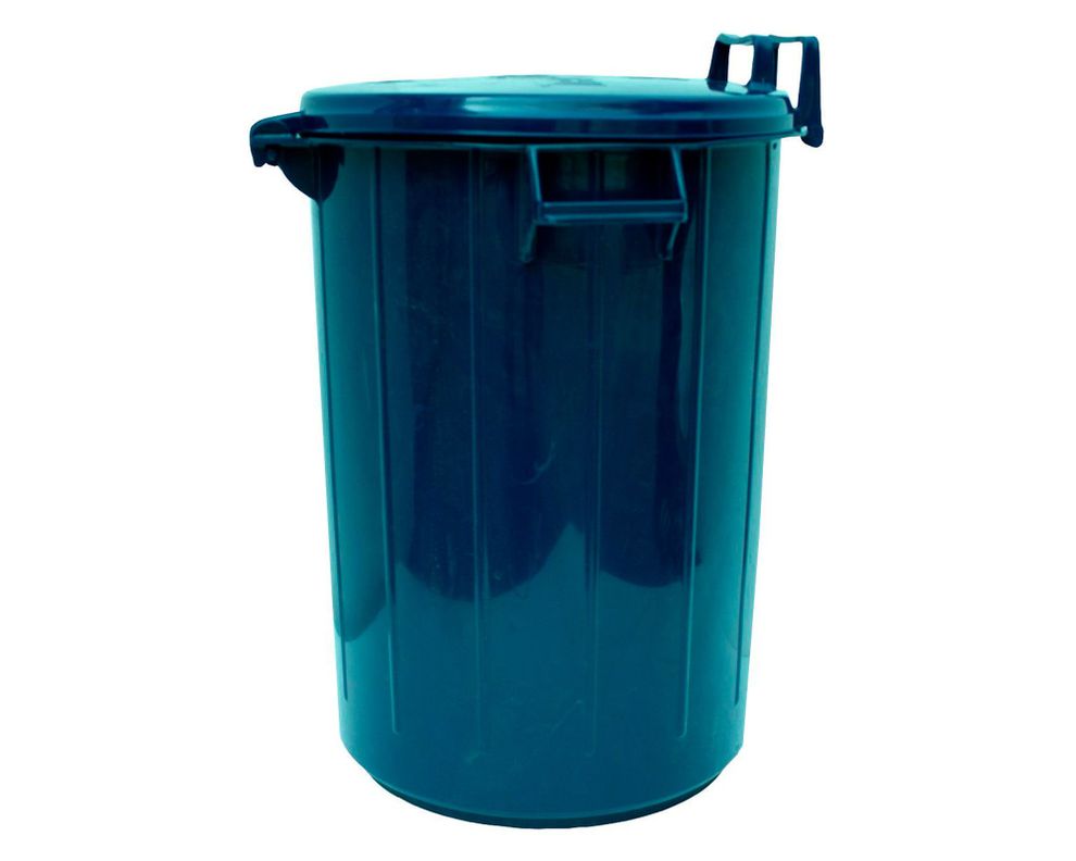 Basurero tapa mecanizada 51 litros azul Reyplast-0