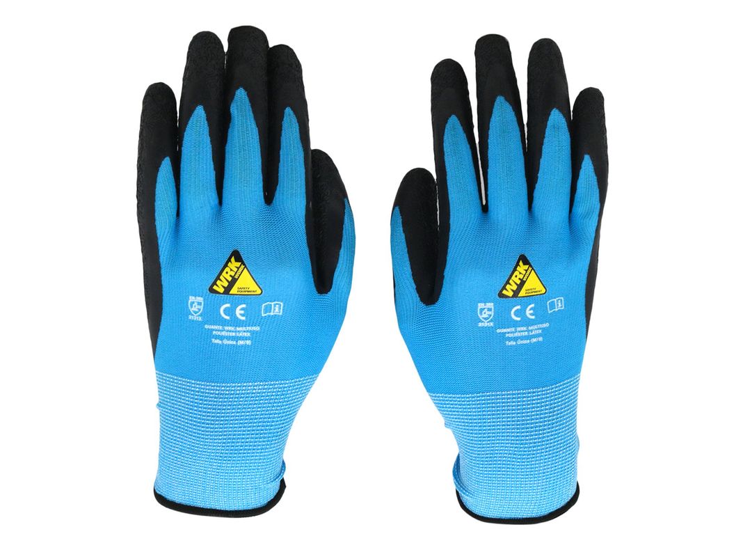 Guantes multiuso poliéster látex Wrk Work-0