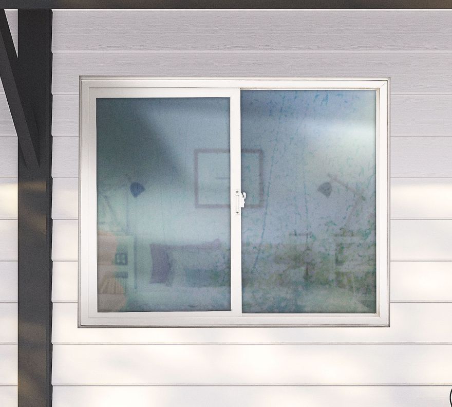 Ventana PVC Simple 121x100 cm Corredera Blanca-0