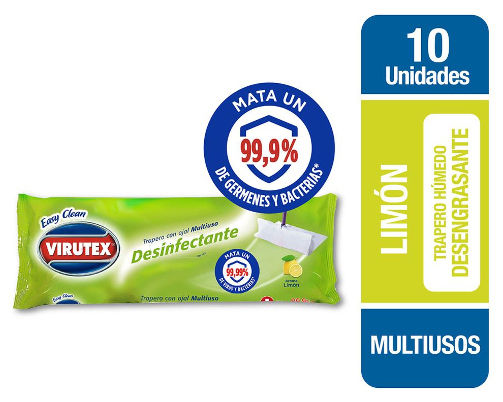 Trapero multiuso con ojal limón 10 unidades Virutex-0