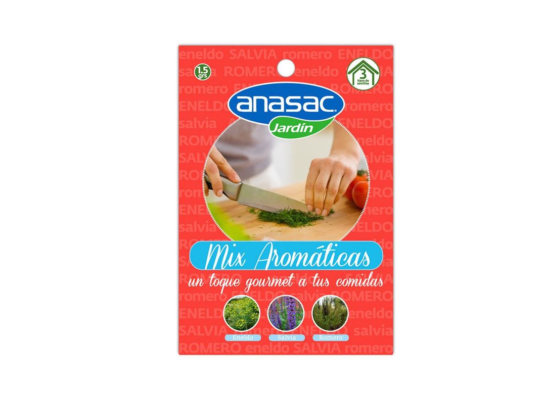 Mix semillas aromáticas 3 variedades 1.1 gr Anasac-0