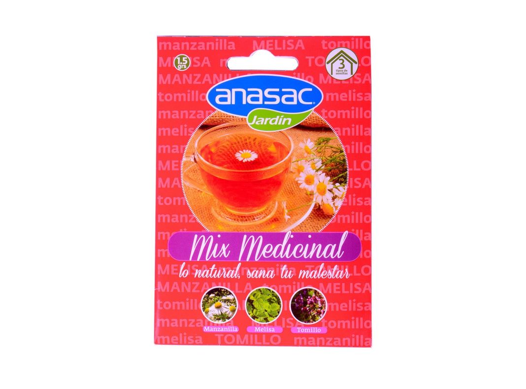 Mix semillas medicinal 3 variedades 1.5 gr Anasac-0