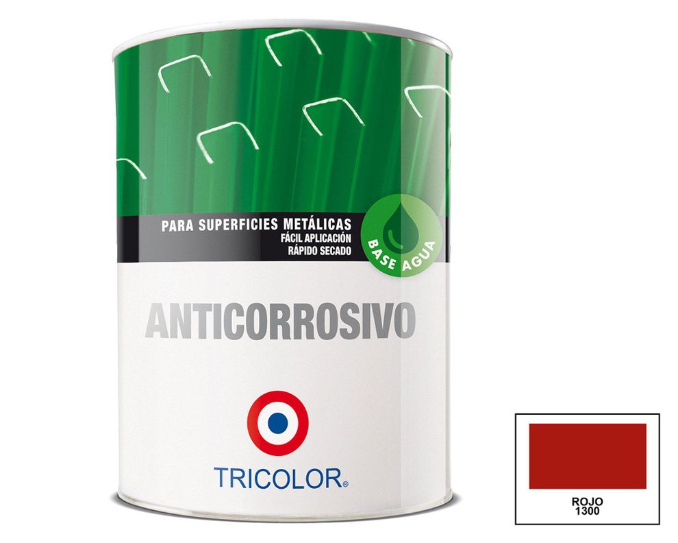 Anticorrosivo al agua 1/4 galón rojo mate Tricolor-0