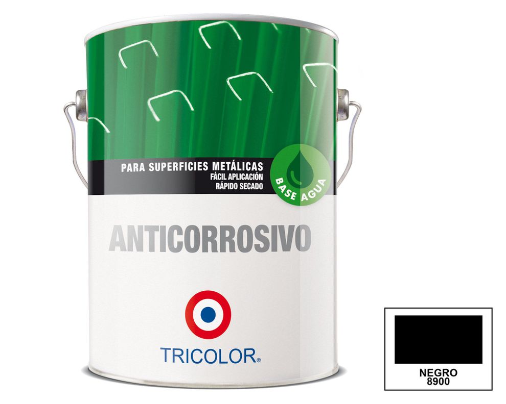 Anticorrosivo al agua 1 galón negro mate Tricolor-0