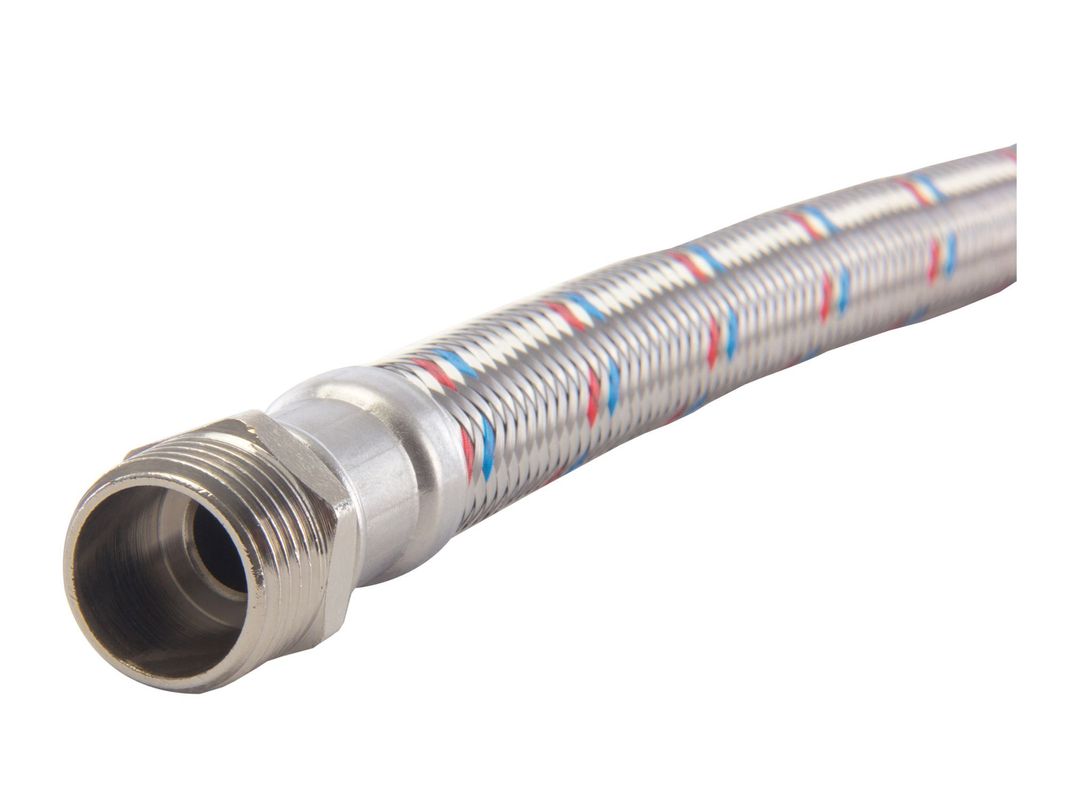 Flexible calefón 40 cm HI-HE acero inoxidable Flustem-2