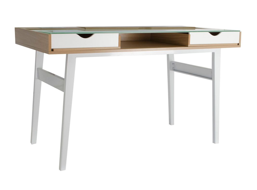 Escritorio 2 cajones Effektiv almond M+Design-1