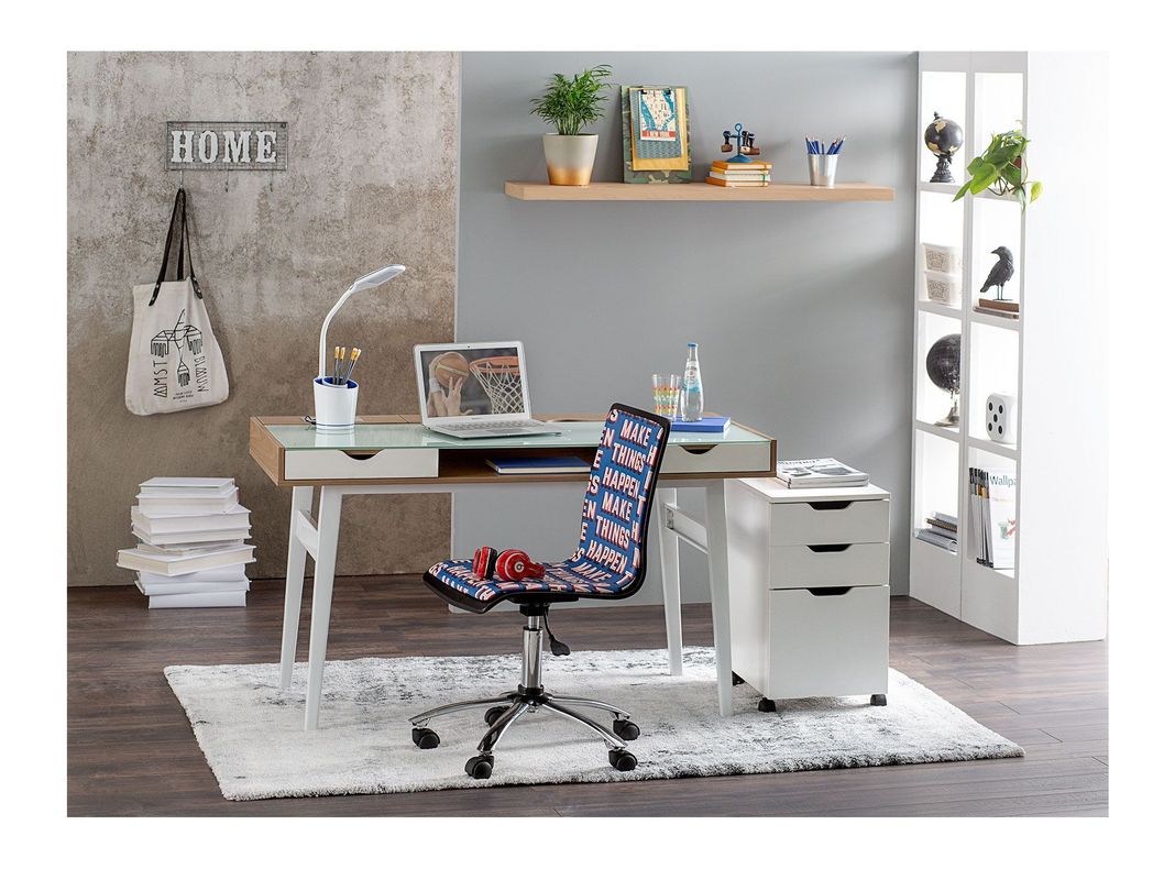 Escritorio 2 cajones Effektiv almond M+Design-6