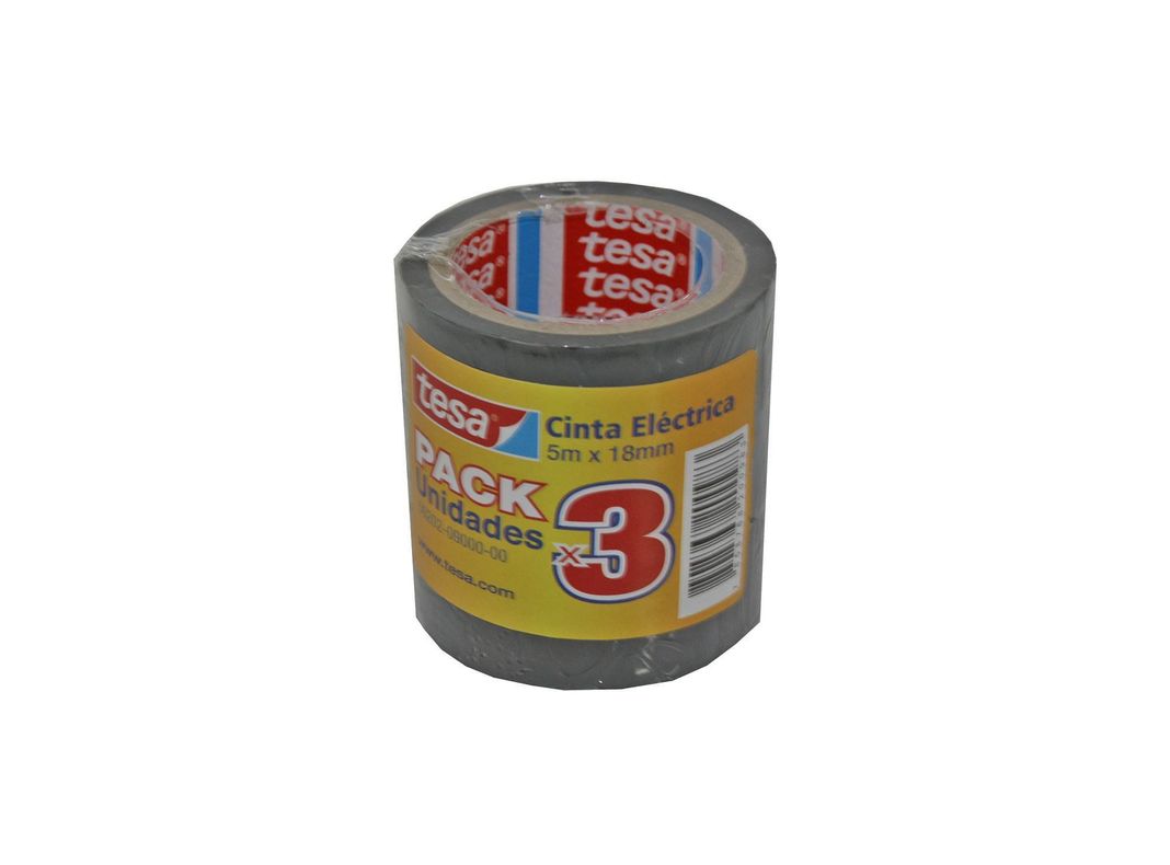 Pack 3 cintas eléctricas 5 mt x 18 mm Tesa-0
