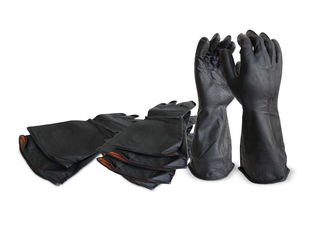 Pack 6 guantes látex albañil negro Black Bull.-0