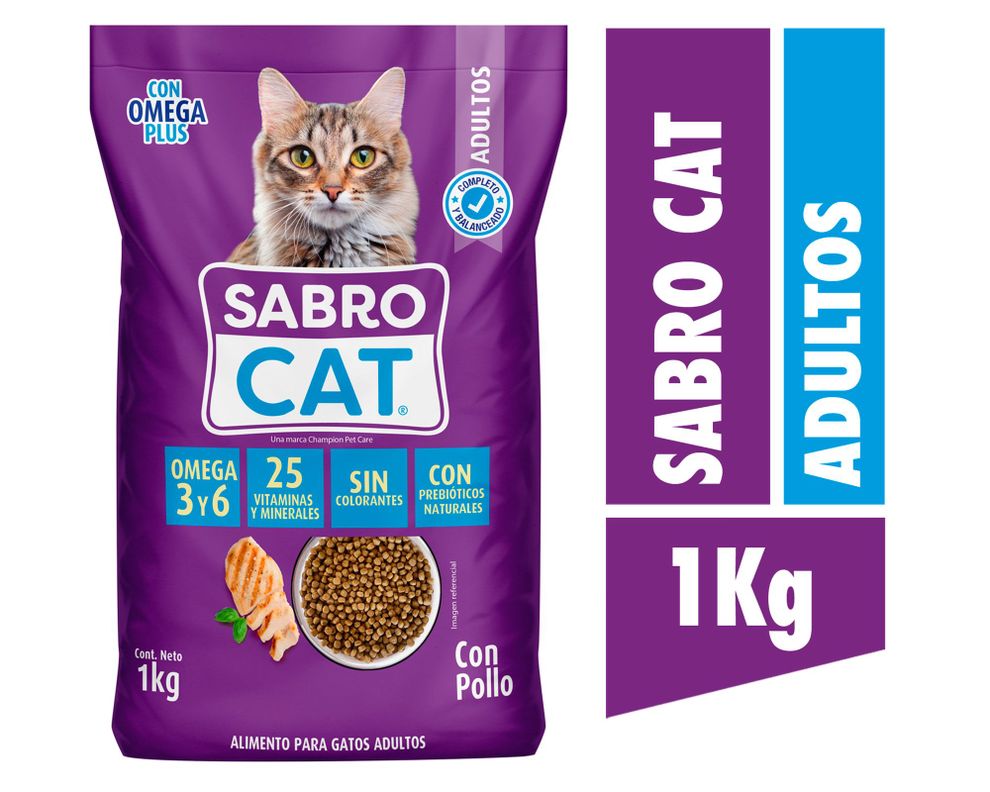 Alimento seco gatos 1 kg Con Pollo-0
