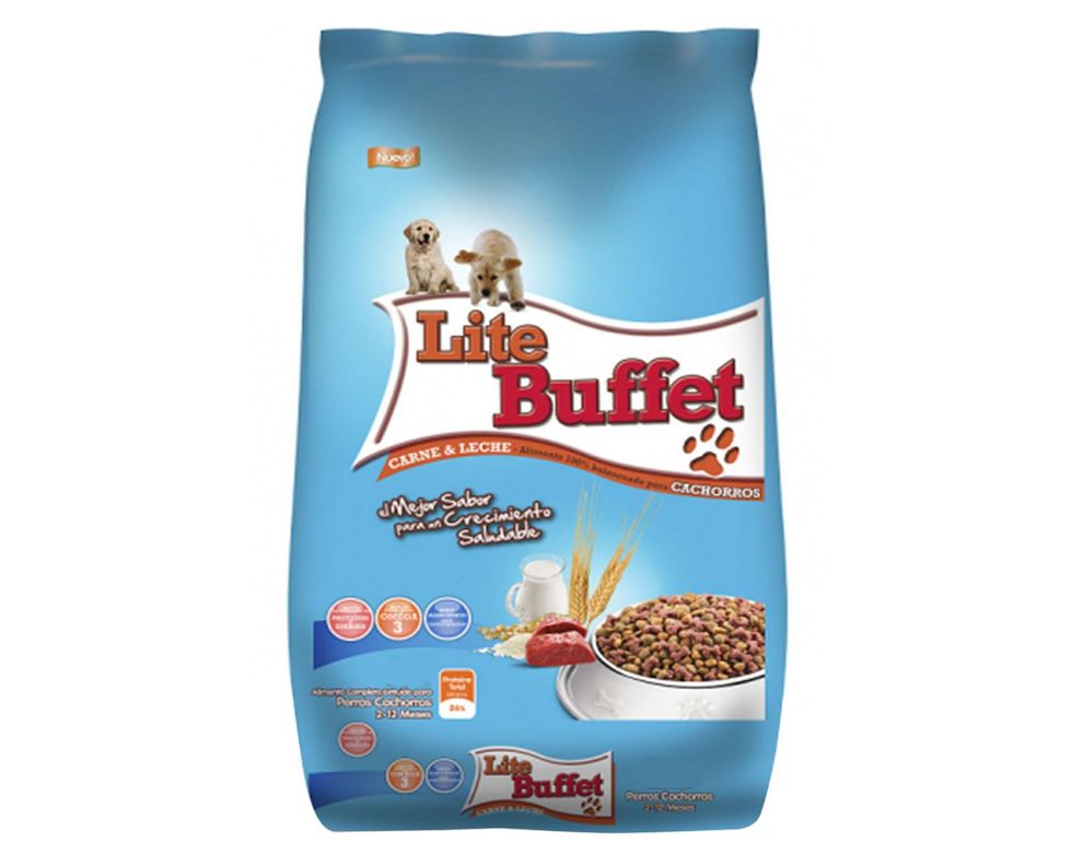 Alimento cachorro 3 kg carne y leche Lite Buffet-0