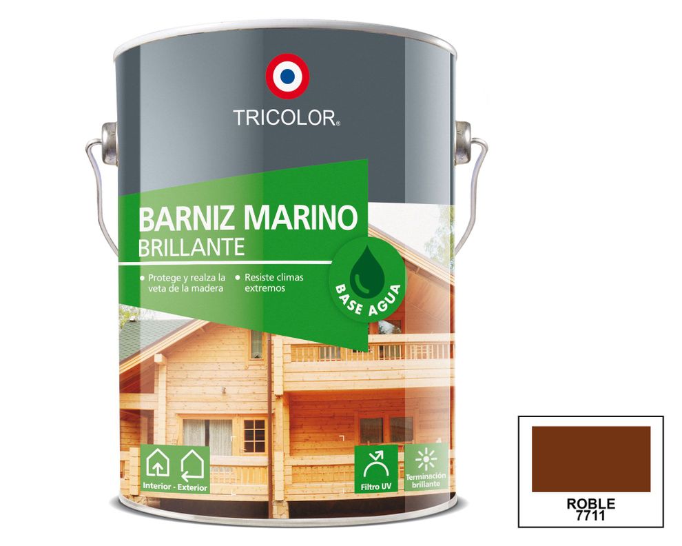 Barniz marino 1 galón roble brillante Tricolor-0