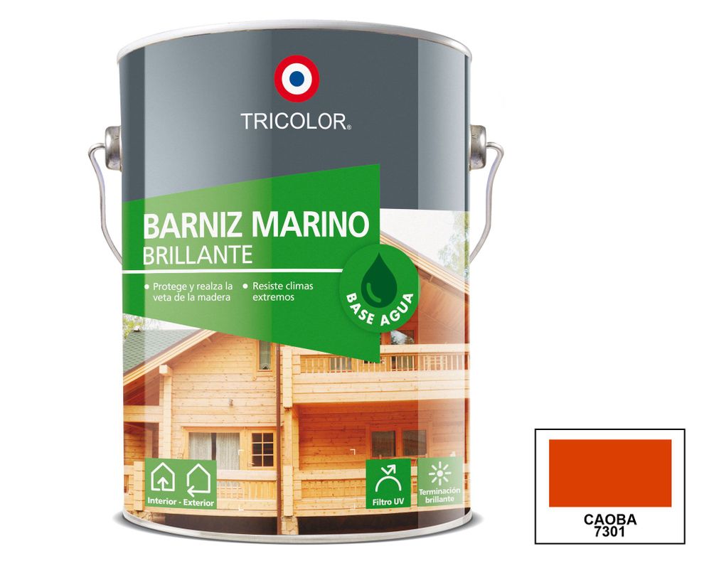 Barniz marino 1 galón caoba brillante Tricolor-0