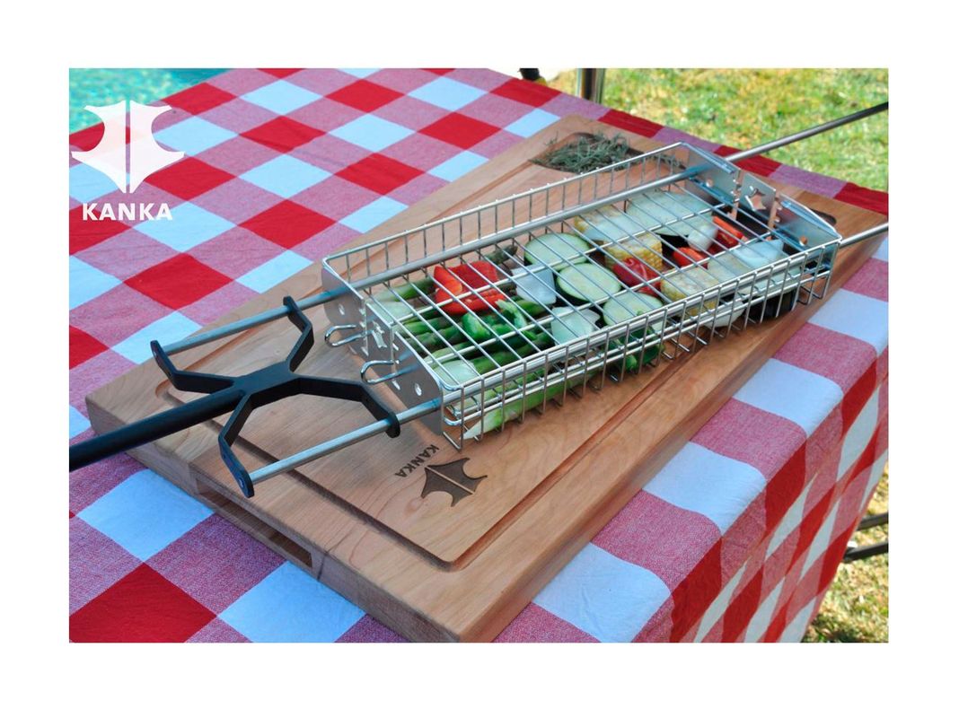 Rejilla de acero inoxidable para asador Kanka.-2