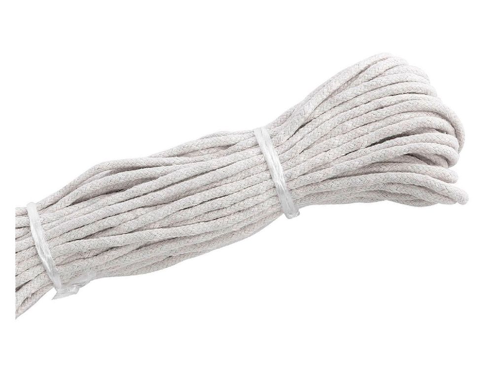 Algodón 4 mm trenzado natural x15 m Arnik-1
