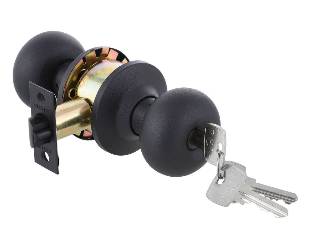 Cerradura embutir pomo dormitorio 206 negro mate Odis-3
