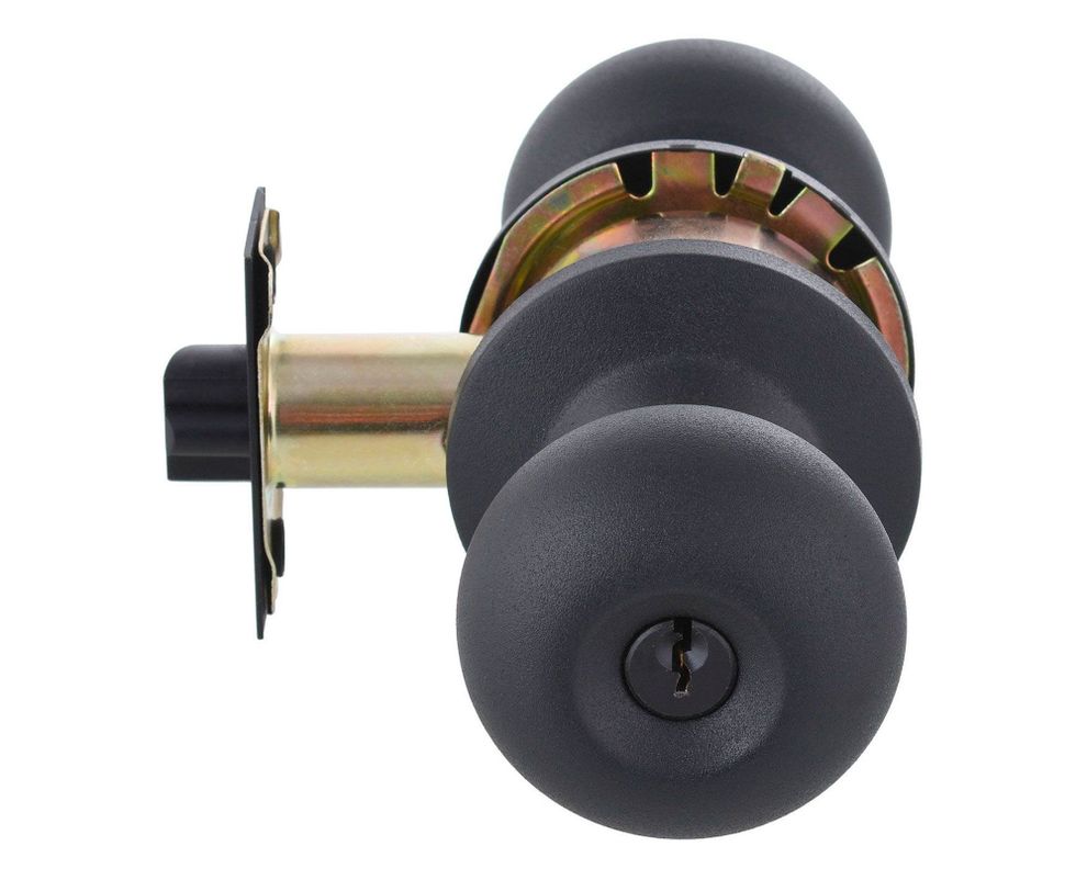 Cerradura embutir pomo dormitorio 206 negro mate Odis-2