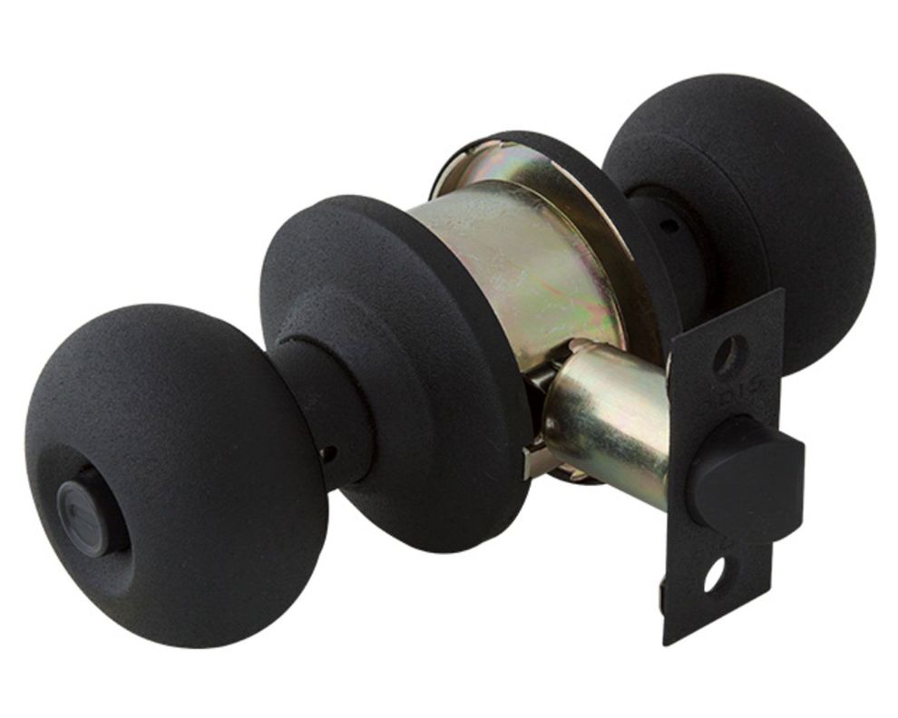 Cerradura embutir pomo baño 206 negro mate Odis-0