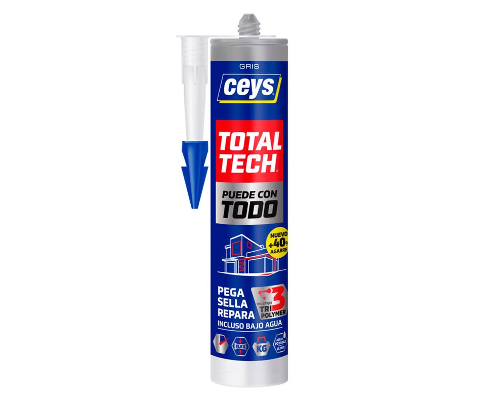 Adhesivo sellador 290 ml Total Tech gris Ceys-2