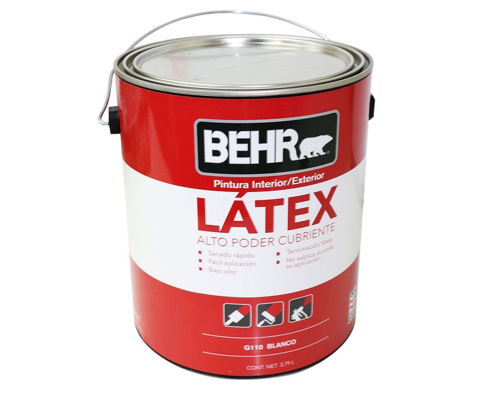 Látex 1 galón G110 blanco mate Behr-0