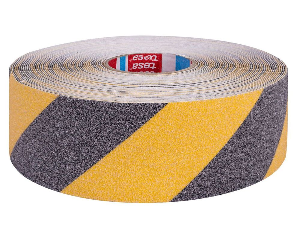 Cinta antideslizante 5 m x 50 mm negro/amarillo Tesa-0
