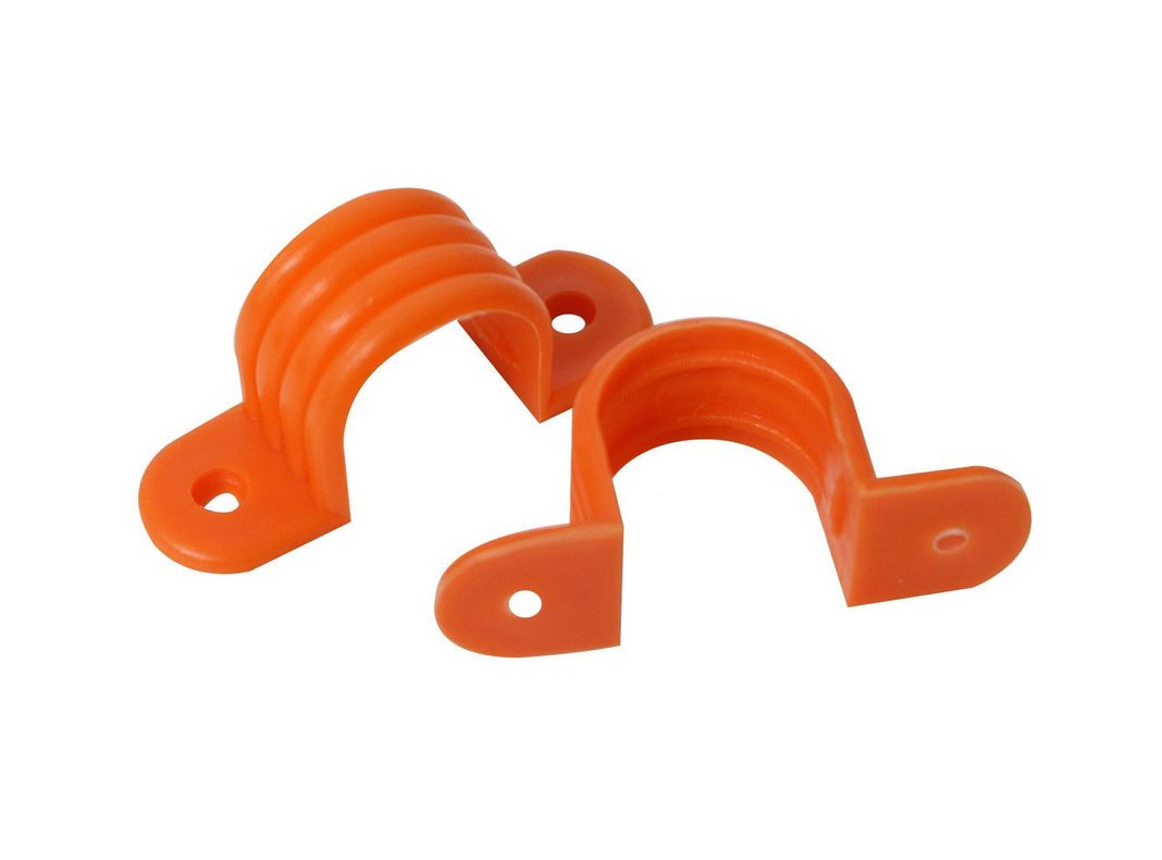 Pack abrazaderas 20mm p/corriente naranjo 10 un Venemetal-0