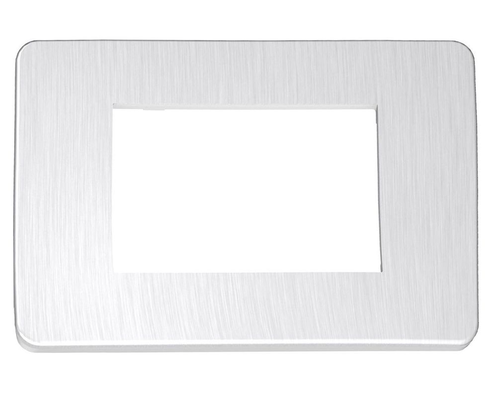 Tapa triple Orión aluminio/gris Schneider-0