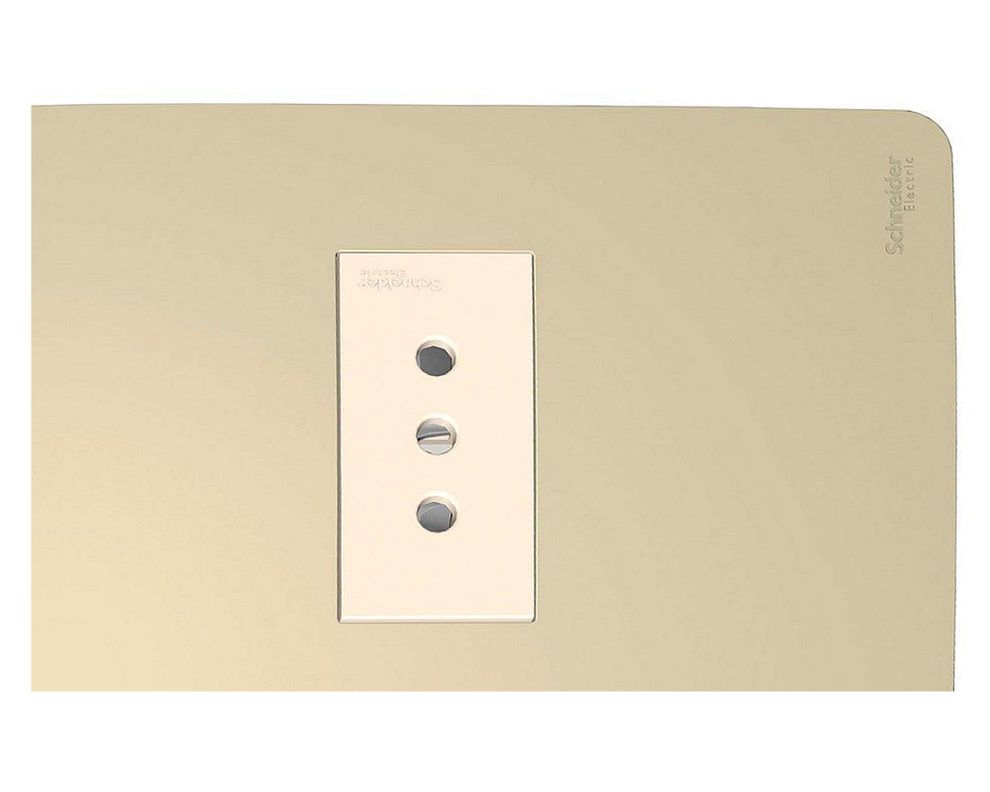 Placa armada tomacorriente Orión marfil Schneider-1