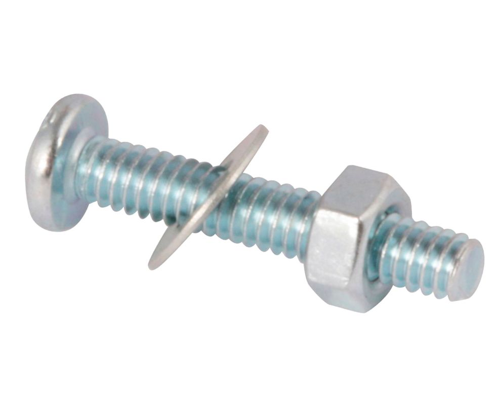 Perno cocina + tuerca + golilla 1/4 x 1 1/2'' zincado 25 unidades Imporper-0
