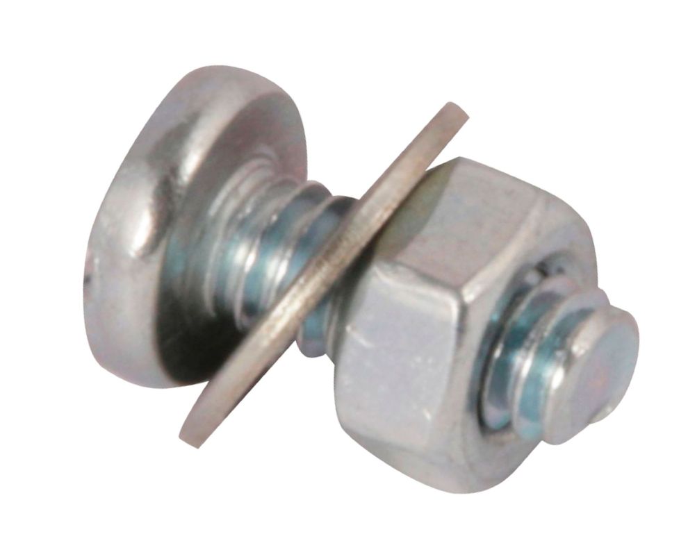Perno cocina + tuerca + golilla 1/4 x 5/8'' zincado 25 unidades Imporper-0