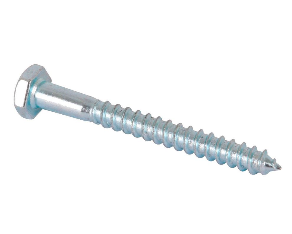 Tornillo tirafondo zincado 1/4x2,1/2'' cromado Imporper-0