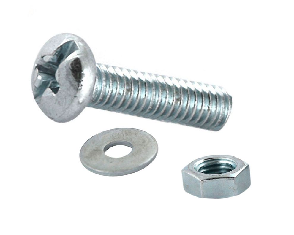 Perno cocina ranura combinada 1/8x1/2'' zincado 50 unidades Imporper-0