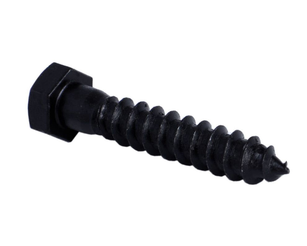 Tornillo tirafondo 3/8'' x 2'' pavonado 15 unidades Imporper-0