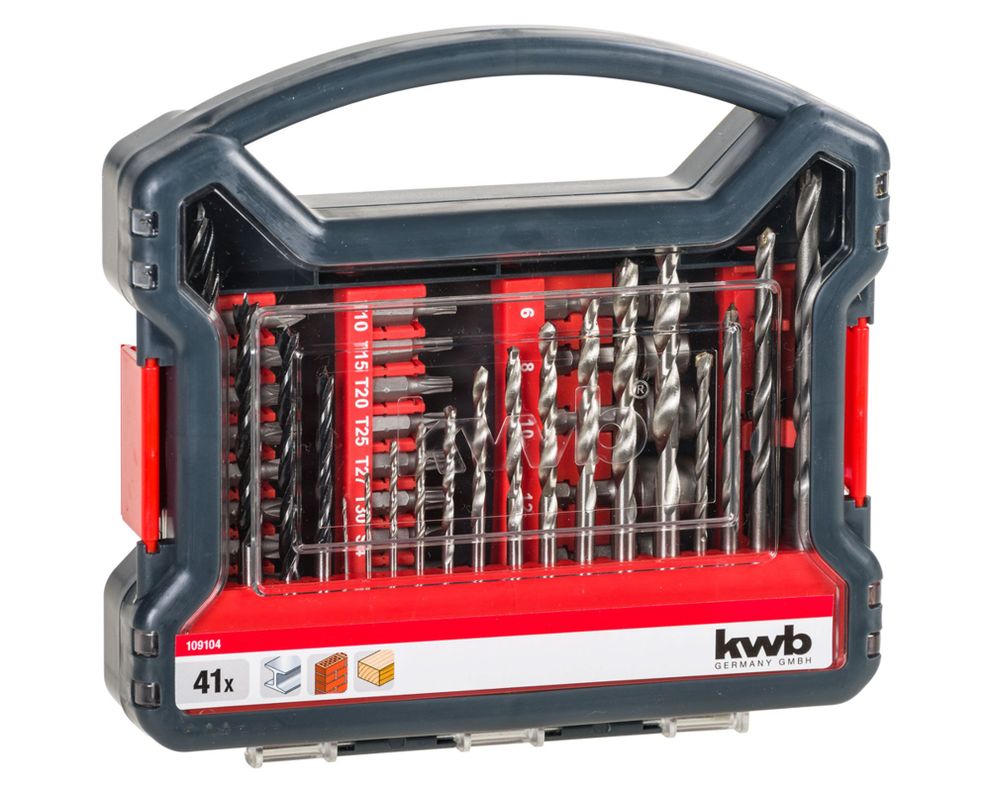 Set brocas puntas dados 41 piezas KWB.-0