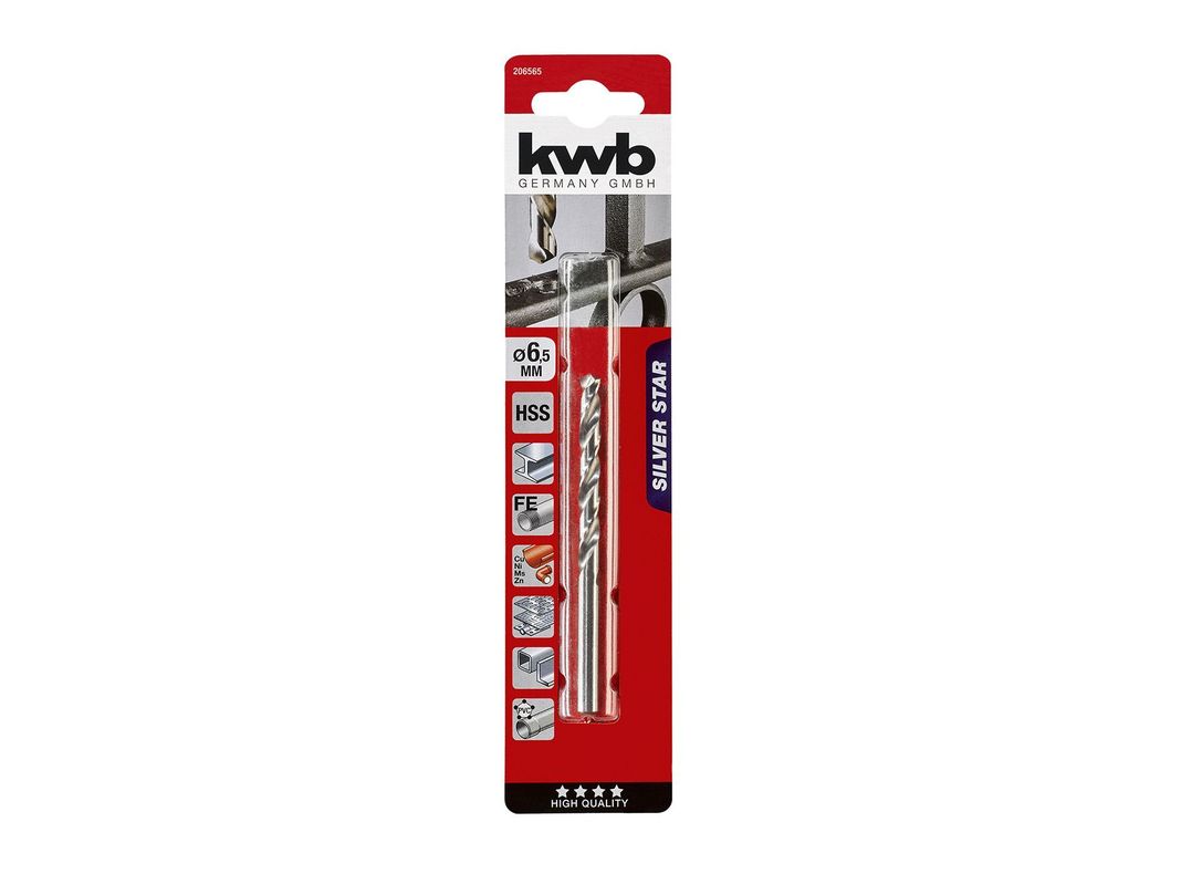 Broca HSS silver star 6,5 mm KWB-0