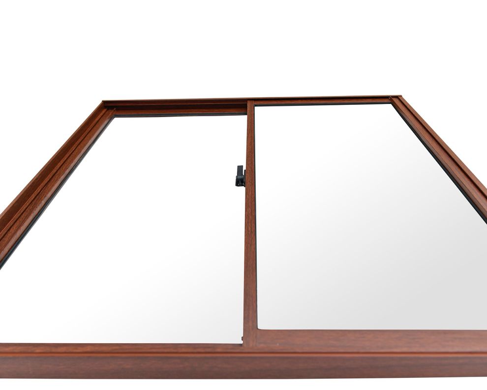 Ventana Aluminio 100x100 cm Corredera Madera-2