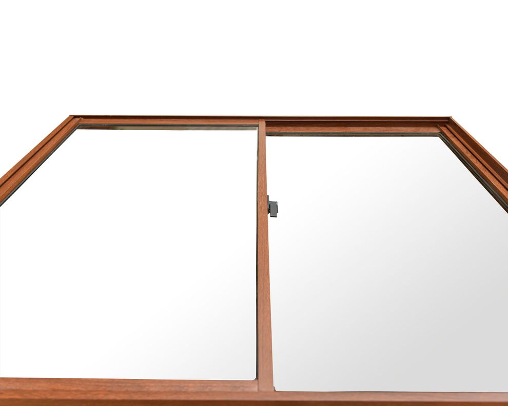 Ventana Aluminio 121x100 cm Corredera Madera-2