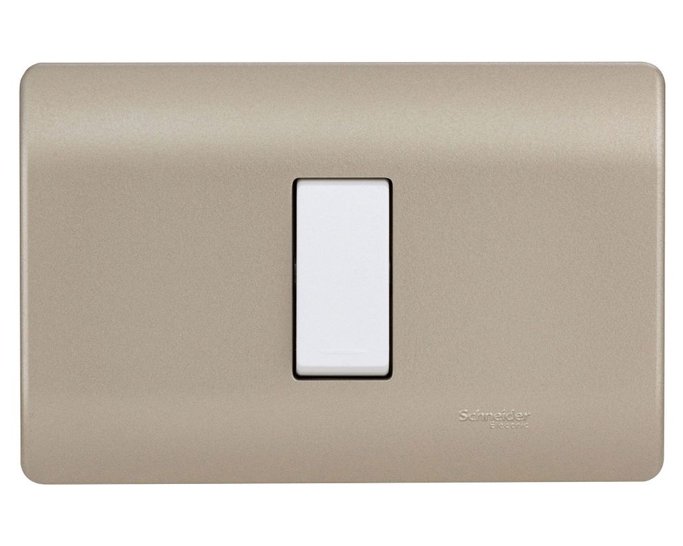 Placa armada interruptor 16A 9/24 Génesis millan Schneider-0