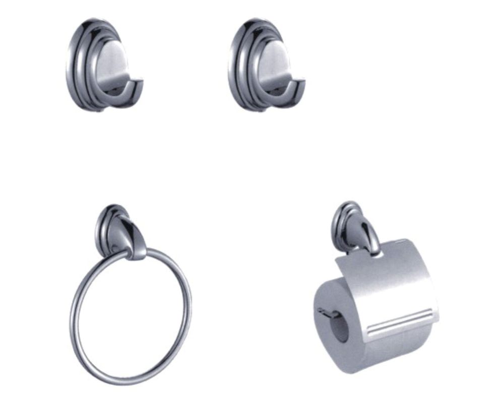 Set accesorios baño Congo cromo 4 piezas-0