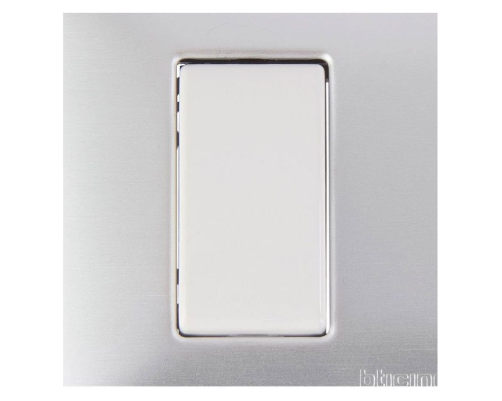 Interruptor doble 16A armado placa aluminio 250v blanco Bticino-4