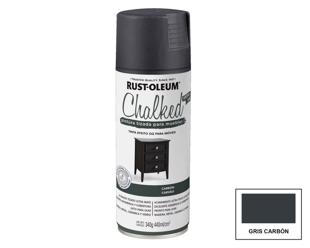 Pintura spray 440 ml Aero chalked gris carbón mate Rust-Oleum-0