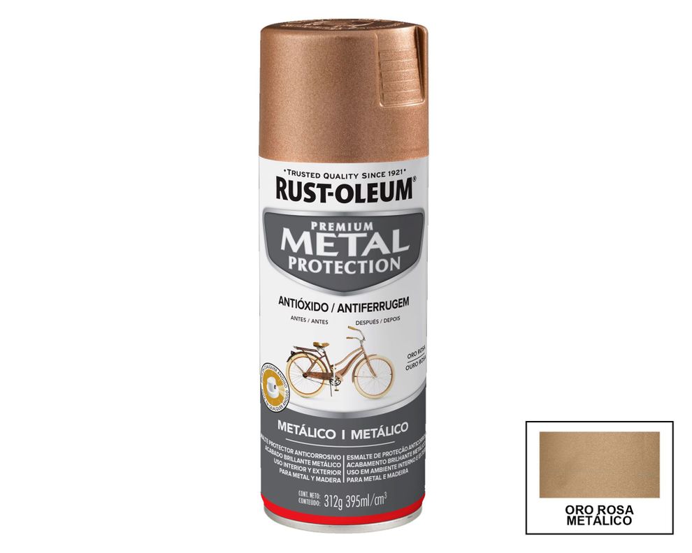 Pintura spray 395 ml Premium metal protection oro rosa Rust-Oleum-0
