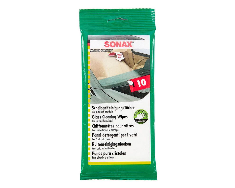 Toallitas húmedas para cristales 10 unidades Sonax-0