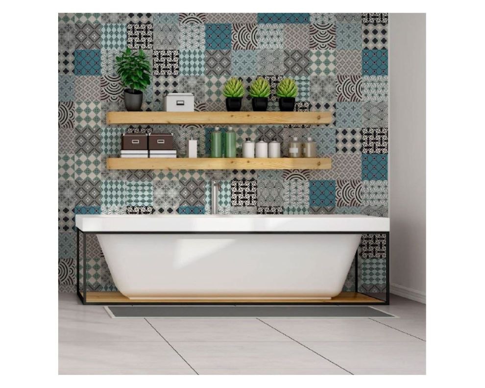 Vinilo adhesivo 15x15 cm menta 12 unidades-1