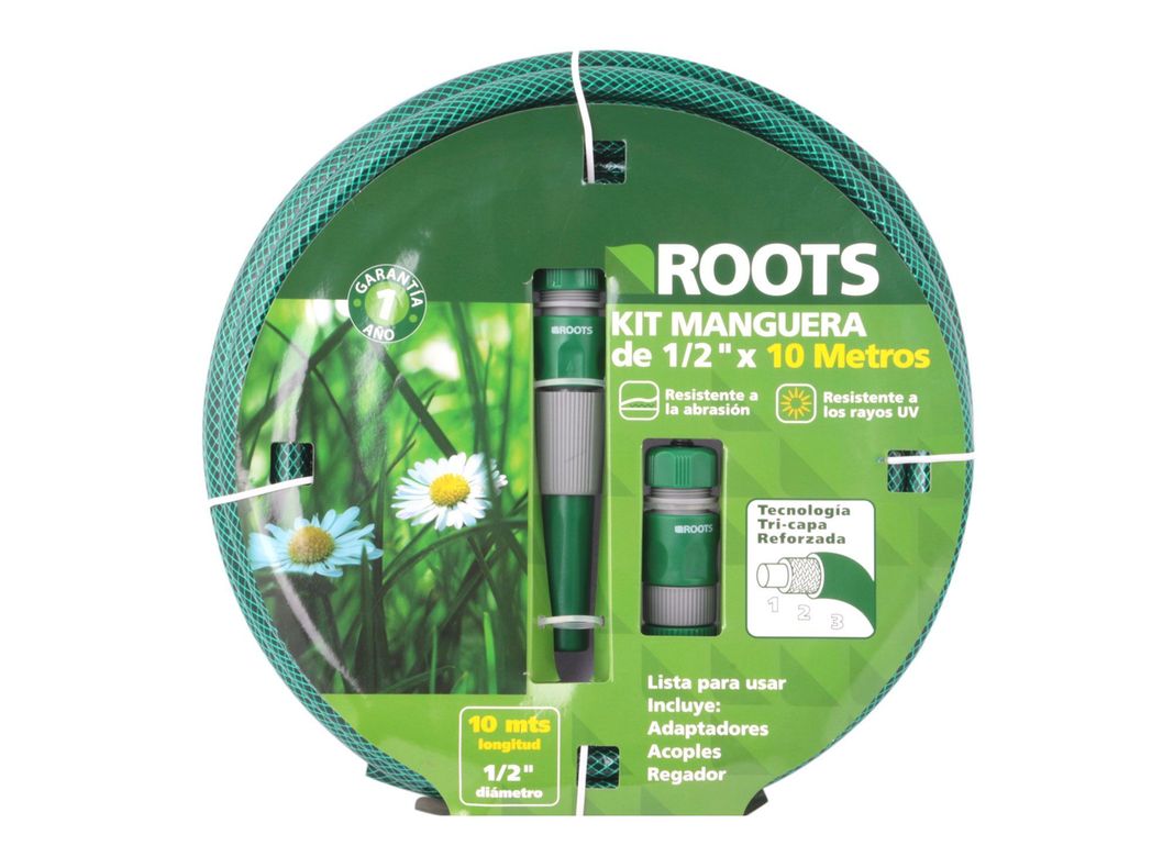 Kit manguera 1,2'' 10 m verde Roots-0