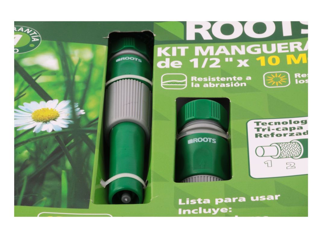 Kit manguera 1,2'' 10 m verde Roots-2