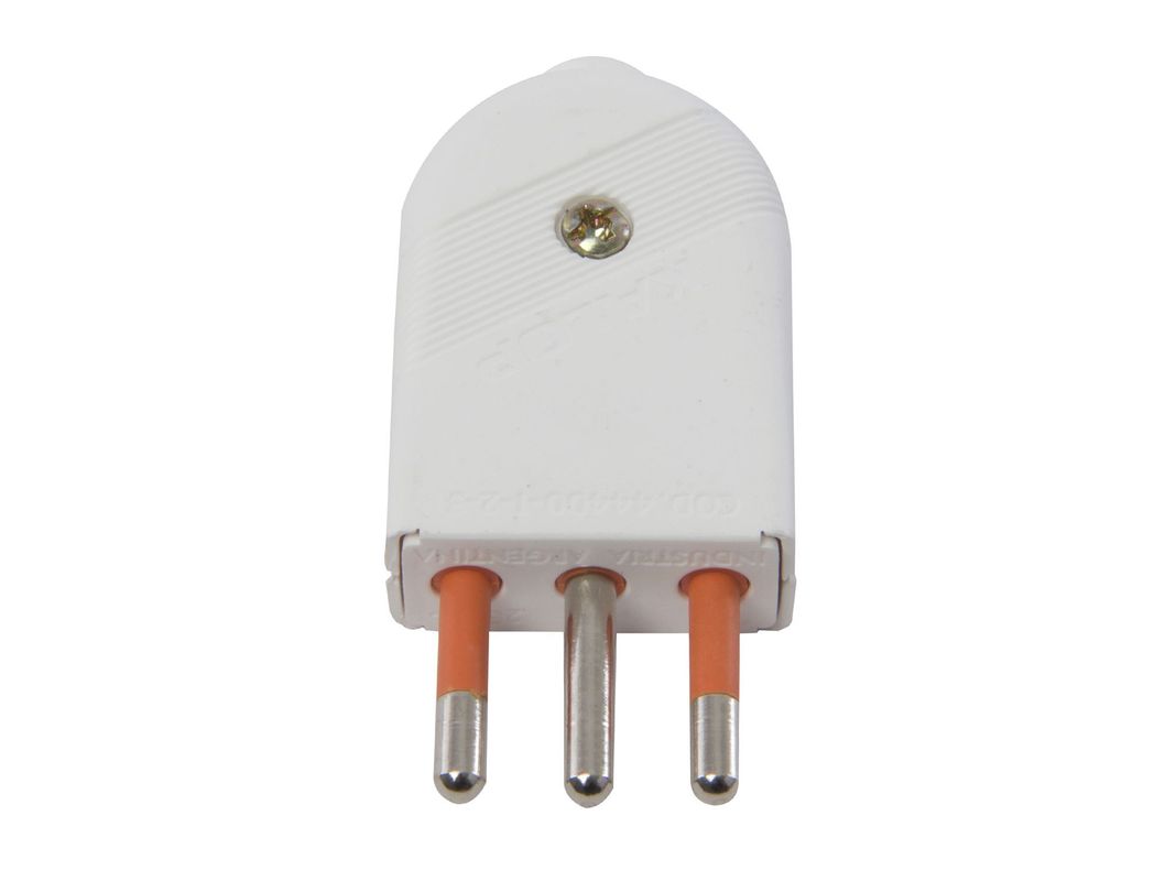 Enchufe macho súper 3 patas 10 amp blanco Kalop-2
