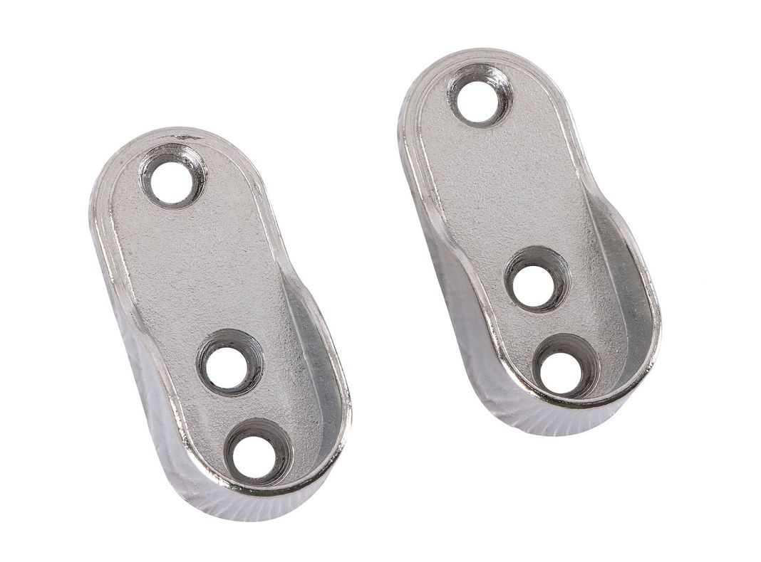 Soporte pared barra closet cromo x2 unidades hbt-1