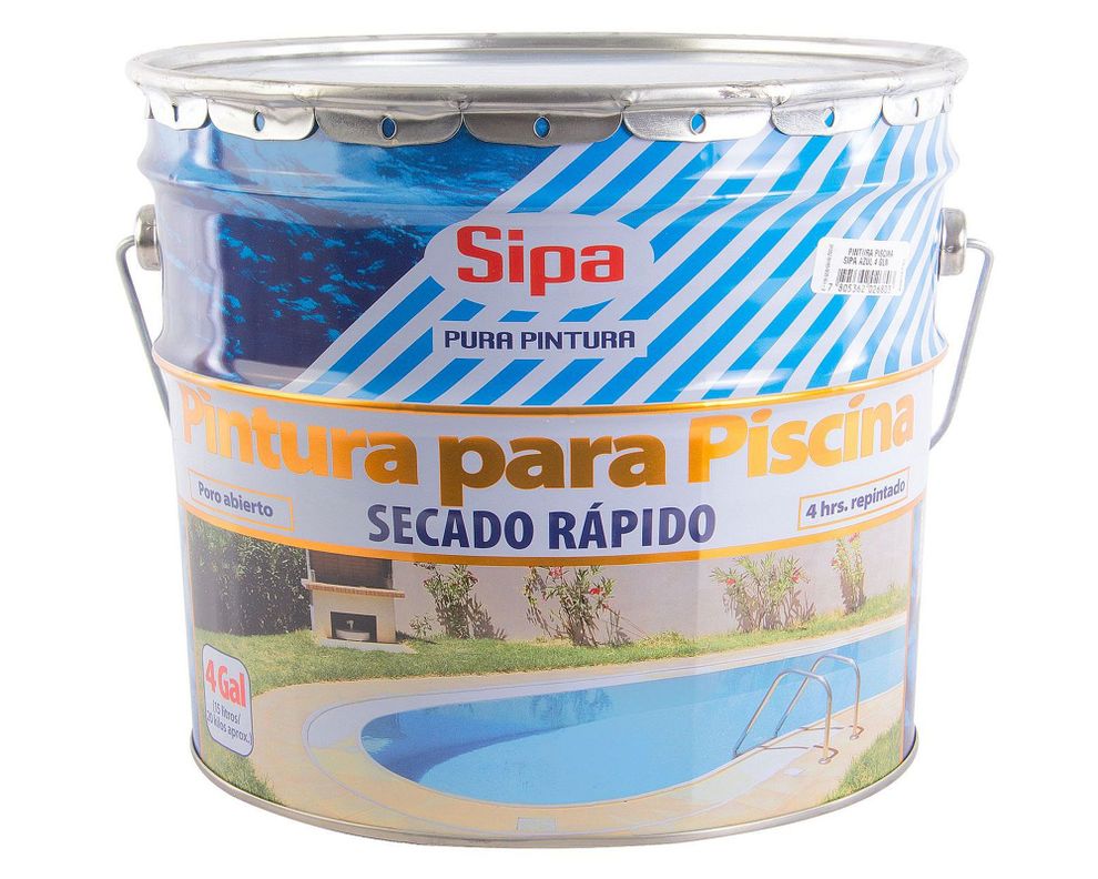 Pintura para piscina 1 tineta azul Sipa-0