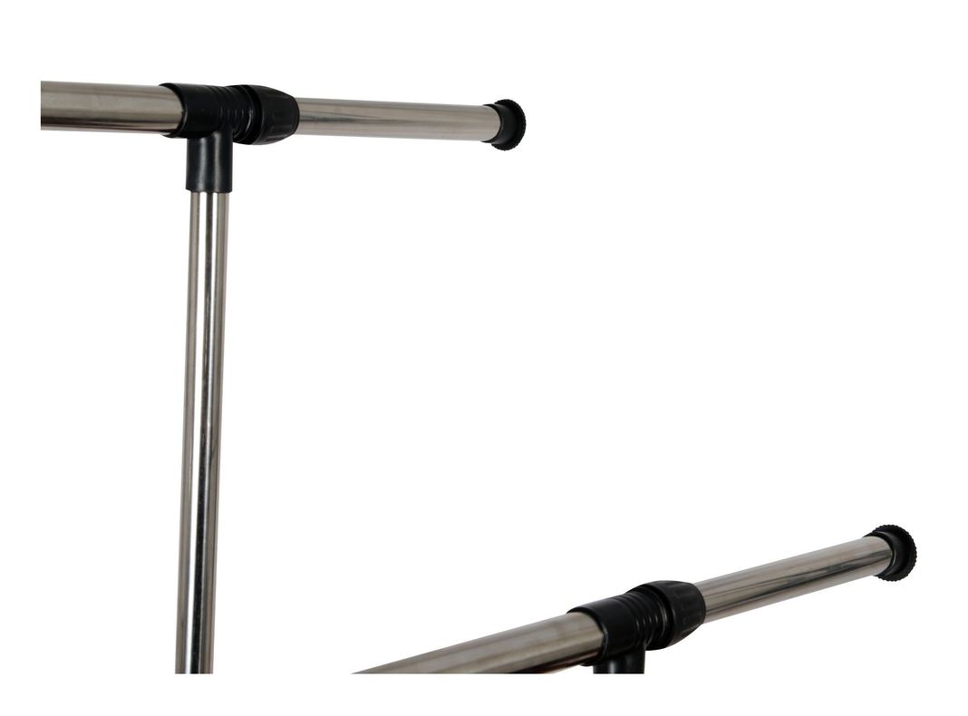 Colgador ropa extensible 145x43x165 cm barra intermedia doble ruedas Cotidiana-1